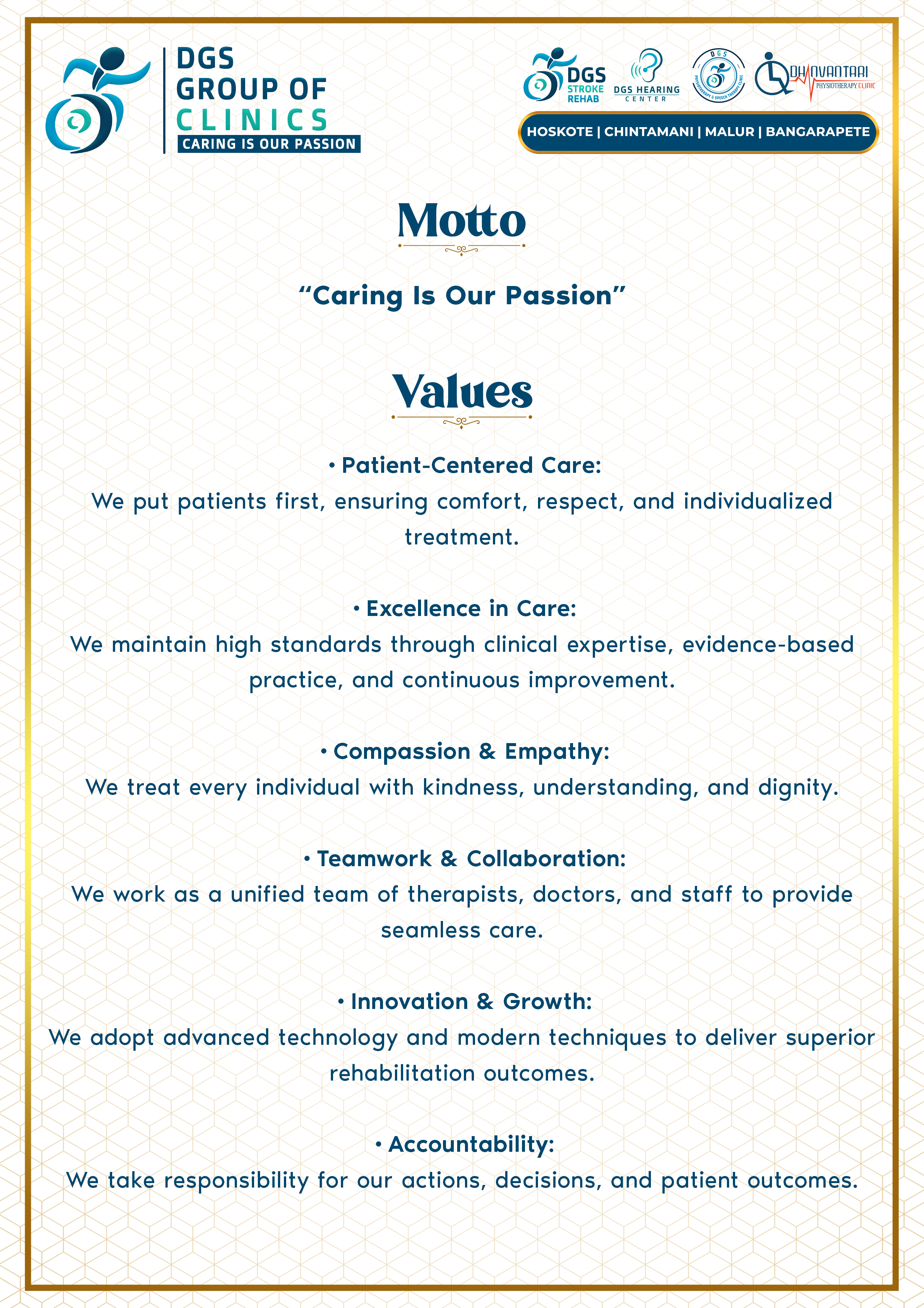 DGOC Motto & Values